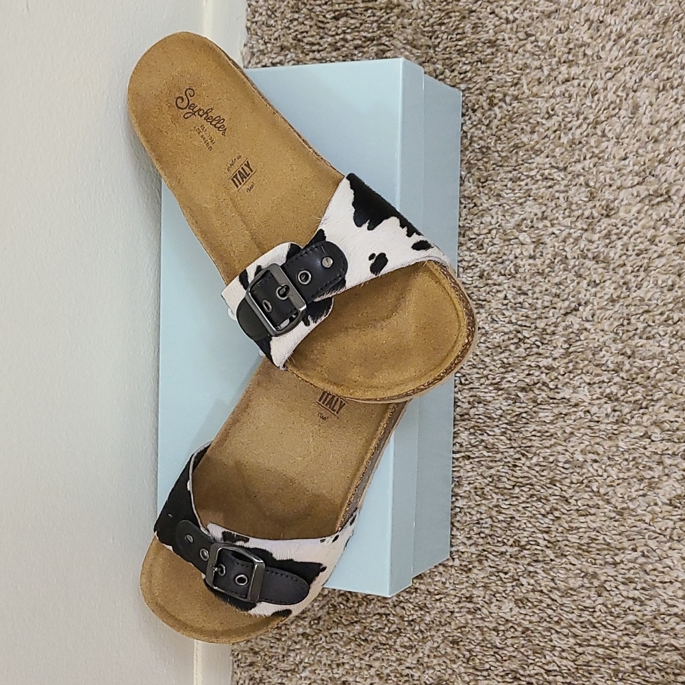 Seychelles Black and White Sandals